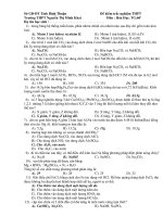 Đề kiểm trắc nghiệm THPT Trường THPT Nguyễn Thị Minh Khai Môn : Hóa Học doc