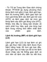 Các loại lệnh trong thị trường chứng khoán potx