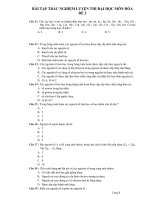 BÀI TẬP TRẮC NGHIỆM LUYỆN THI ĐẠI HỌC MÔN HÓA ĐỀ 2 pdf