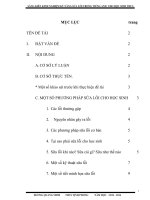 SKKN về kĩ năng sửa lỗi tiếng anh nói và viết cho HS THCS đạt hiệu quả