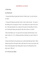 Lý thuyết Kinh mạch và Huyệt đạo: HỆ THỐNG LẠC MẠCH docx