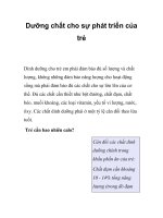 Dưỡng chất cho sự phát triển của trẻ pot