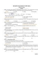 ĐỀ KIỂM TRA ĐỊNH KỲ MÔN HÓA pptx