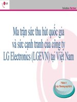 MA TRẬN SỨC THU HÚT QUỐC GIA VÀ SỨC MẠNH CẠNH TRANH CỦA CÔNG TY LGEVN docx