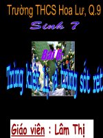 giáo án bồi dưỡng sinh học lớp 7  trùng kiết lỵ và trùng sốt rét