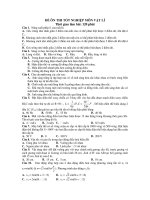 ĐỀ ÔN THI TỐT NGHIỆP MÔN VẬT LÍ pptx