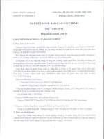 công ty cổ phần sông đà 6 thuyết minh báo cáo tài chính quý 1 năm 2014 hợp nhất toàn công ty