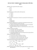 BÀI TẬP TRẮC NGHIỆM LUYỆN THI ĐẠI HỌC MÔN HÓA ĐỀ 4 pdf