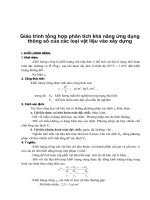 Giáo trình tổng hợp phân tích khả năng ứng dụng thông số của các loại vật liệu vào xây dựng phần 1 ppt
