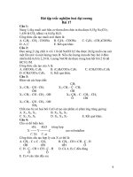 Bài tập trắc nghiệm hoá đại cương Bài 17 ppt