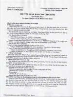 công ty cổ phần sông đà 6 thuyết minh báo cáo tài chính quý 1 năm 2013 cơ quan công ty và các đơn vị trực thuộc
