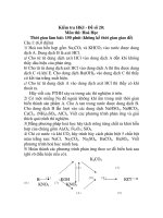 Kiểm tra HKI - Đề số 20: Môn thi: Hoá Học pps