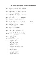BẤT PHƯƠNG TRÌNH LOGARIT TRONG CÁC ĐỀ THI ĐẠI HỌC pptx