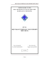 Hiện trạng ô nhiễm dầu tràn ở bờ biển miền trung