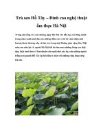 Trà sen Hồ Tây – Đỉnh cao nghệ thuật ẩm thực Hà Nội docx