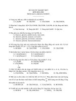 ĐỀ THI TỐT NGHIỆP THPT MÔN HÓA HỌC pdf