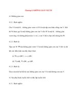 Chương 4: KHÔNG GIAN VECTƠ pptx