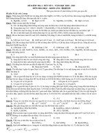 ĐỀ KIỂM TRA 1 TIẾT SỐ 3 NĂM HỌC 2010 – 2011 MÔN HOÁ HỌC KHỐI 12NC. Mã đề 123 pdf