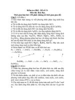 Kiểm tra HKI - Đề số 13: Môn thi: Hoá Học pptx