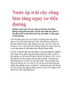 Nước ép trái cây cũng làm tăng nguy cơ tiểu đường pdf