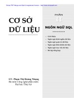 CƠ SỞ DỮ LIỆU II NGÔN NGỮ SQL phần 1 doc