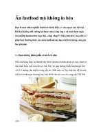 Ăn fastfood mà không lo béo docx