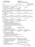 THI HỌC KÌ II Môn: Vật Lý 12 - MÃ ĐỀ THI 384 pptx