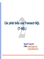 Các phát biểu của Transact-SQL (T-SQL) docx