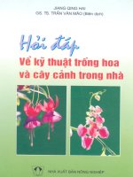 Hỏi đáp về kỹ thuật trồng hoa và cây cảnh trong nhà part 1 pptx