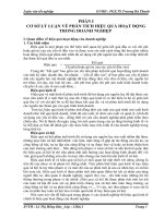 luận văn phân tích hiệu quả hoạt động tại công ty cổ phần kim khí miền trung