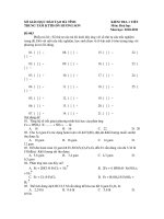 KIỂM TRA 1 TIẾT Môn: Hoá học Năm học: 2010-2011 Đề 003 pdf