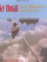 Kỹ thuật nuôi trồng một số loài thủy sản part 1 doc