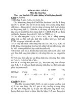 Kiểm tra HKI - Đề số 6: Môn thi: Hoá Học potx