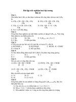 Bài tập trắc nghiệm hoá đại cương Bài 22 ppsx