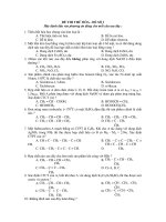ĐỀ THI THỬ HÓA - ĐỀ SỐ 1 pptx