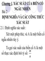 Xác suất của biến cố ngẫu nhiên