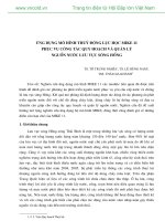 ỨNG DỤNG MÔ HÌNH THUỶ ĐỘNG LỰC HỌC MIKE 11 PHỤC VỤ CÔNG TÁC QUY HOẠCH VÀ QUẢN LÝ NGUỒN NƯỚC LƯU VỰC SÔNG HỒNG pot
