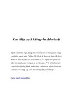 Can thiệp mạch không cần phẫu thuật pps