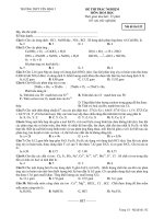 ĐỀ THI TRẮC NGHIỆM MÔN: HOÁ HỌC - Mã đề thi 152 docx