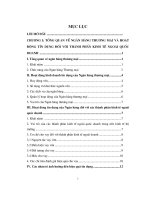 Một số giải pháp nâng cao hiệu quả tín dụng đối với thành phần kinh tế ngoài quốc doanh tại sở giao dịch i  ngân hàng công thương việt nam