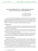 ỨNG DỤNG MÔ HÌNH THUỶ LỰC 2 CHIỀU TRONG QUY HOẠCH QUẢN LÝ VÙNG NGẬP LŨ - GIẢM NHẸ THIÊN TAI pps