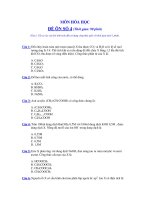 ĐỀ ÔN MÔN HÓA HỌC SỐ 4 doc