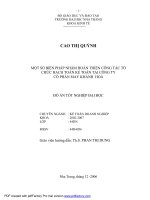 MỘT số BIỆN PHÁP NHẰM HOÀN THIỆN CÔNG tác tổ CHỨC HẠCH TOÁN kế TOÁN tại CÔNG TY cổ PHẦN MAY KHÁNH HOÀ