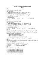 Bài tập trắc nghiệm hoá đại cương Bài 11 docx