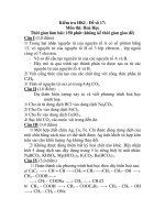 Kiểm tra HKI - Đề số 17: Môn thi: Hoá Học potx