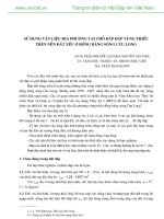 Sử dụng vật liệu địa phương tại chỗ đắp đập vùng triều trên nền đất yếu ở đồng bằng sông Cửu Long pdf