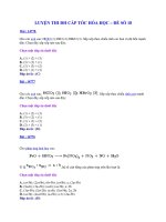 LUYỆN THI ĐH CẤP TỐC HÓA HỌC – ĐỀ SỐ 18 ppt