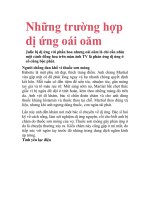 Những trường hợp dị ứng oái oăm docx