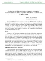 Ứng dụng mô hình toán trong nghiên cứu dự báo, cảnh báo lũ và ngập lụt cho vùng đồng bằng các sông lớn ở miền Trung docx