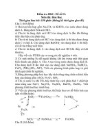 Kiểm tra HKI - Đề số 21: Môn thi: Hoá Học docx